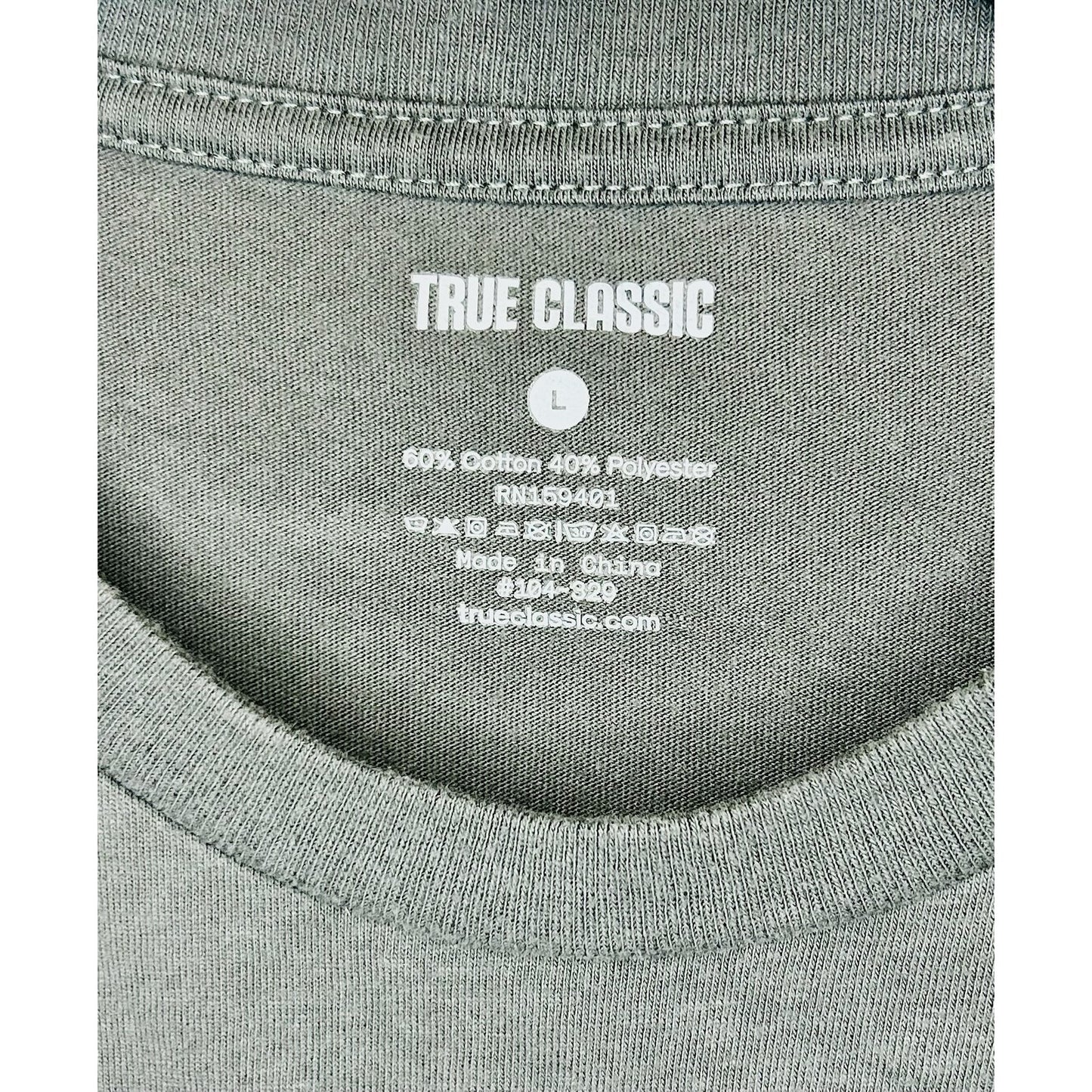 True Classic Mens Short Sleeve Shirt Longer Length Lightweight Cotton