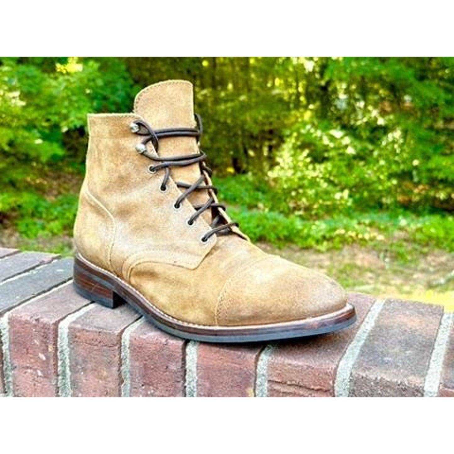 Thursday Boot Co Captain Mens 13.5 Safari Suede Cap Toe Lace Up Boots