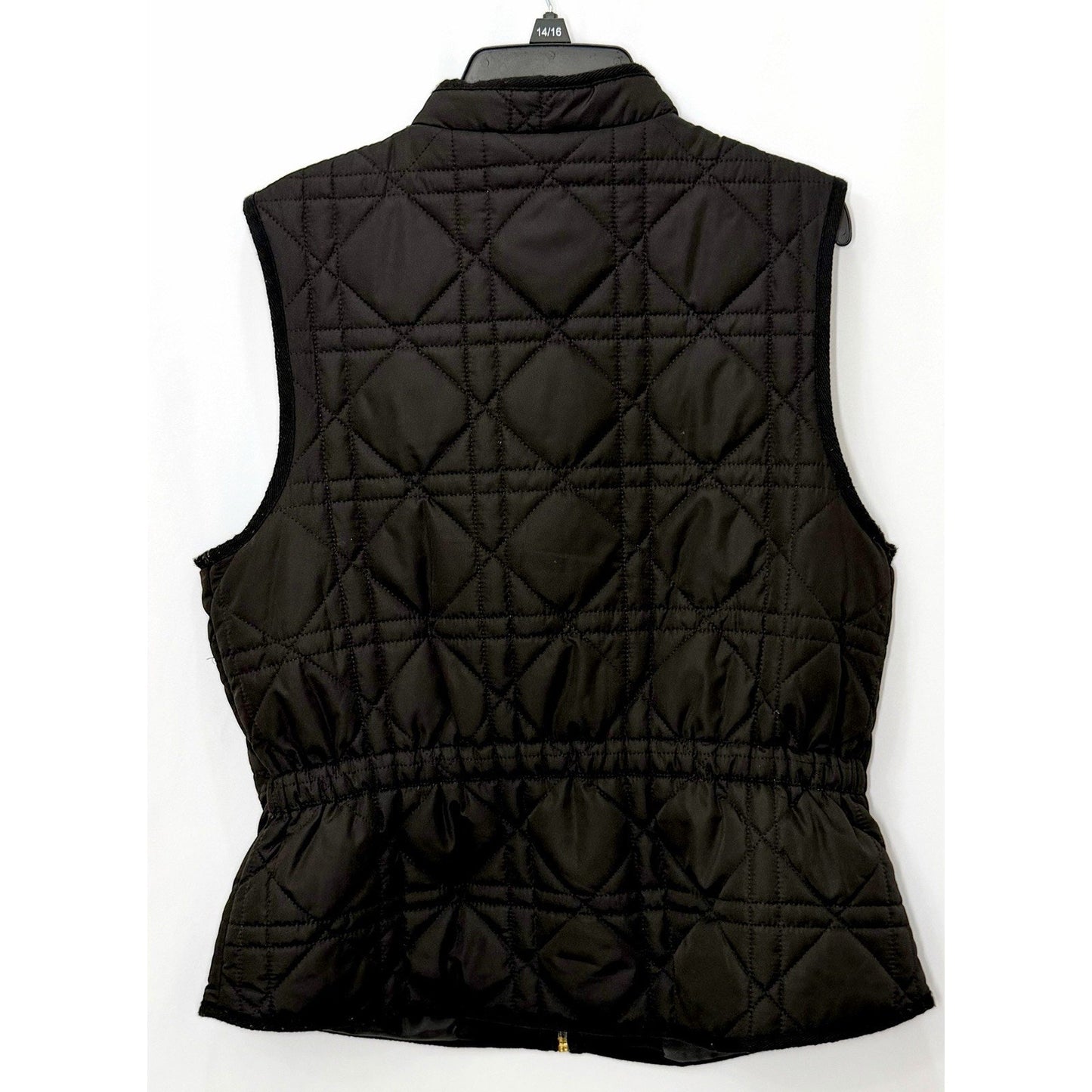Kenneth Cole NY Quilted Black Down Puff Puffer Vest Medium Excellent See Pics!!!