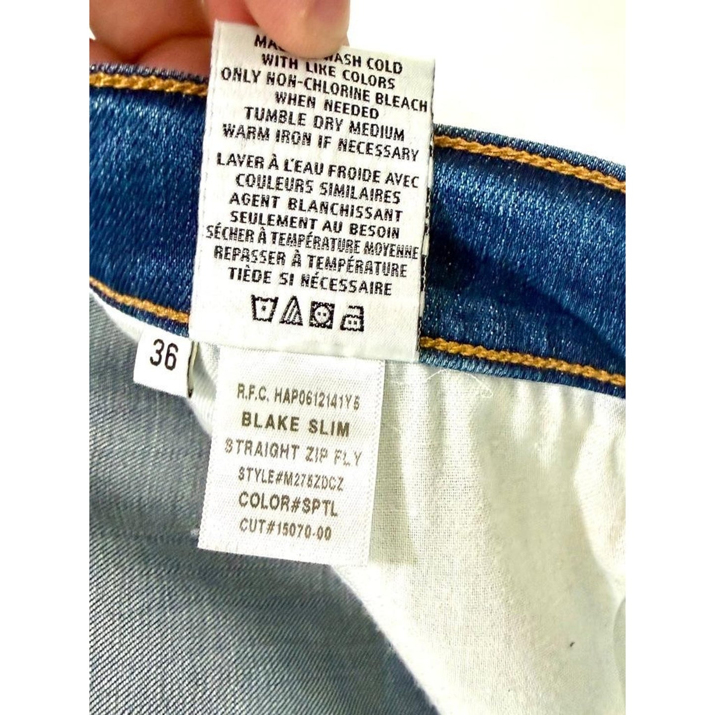 Hudson Blake Slim Straight Jeans Mens 36 Blue Stretch Denim Pants