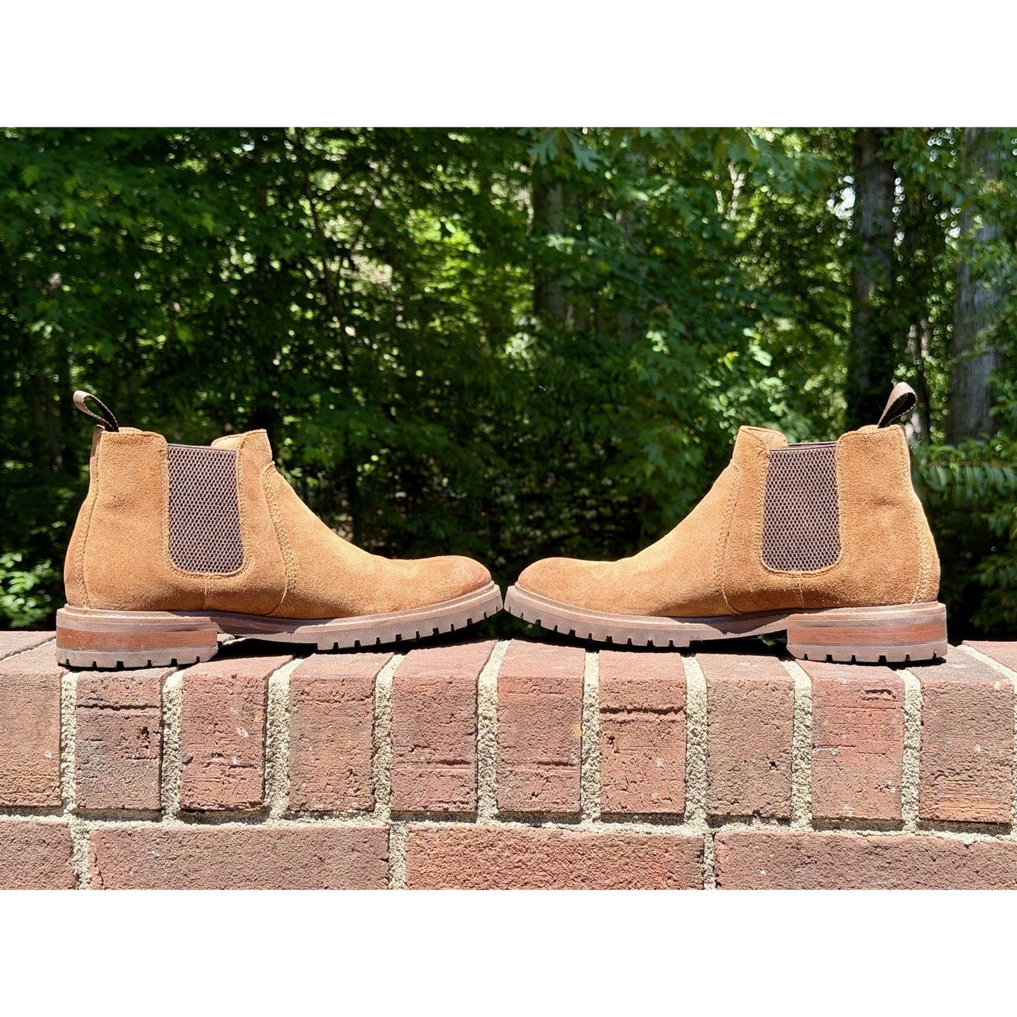 Johnston & Murphy Barrett Chelsea Boots Tan Oiled Suede TRUFOAM Men’s Size 10.5M
