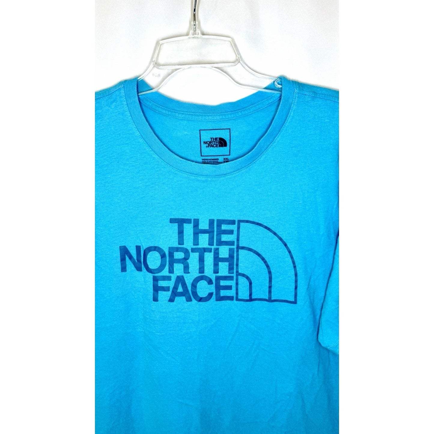 The North Face Shirt XXL Men Crew Neck Short Sleeve Casual Blue Dome
