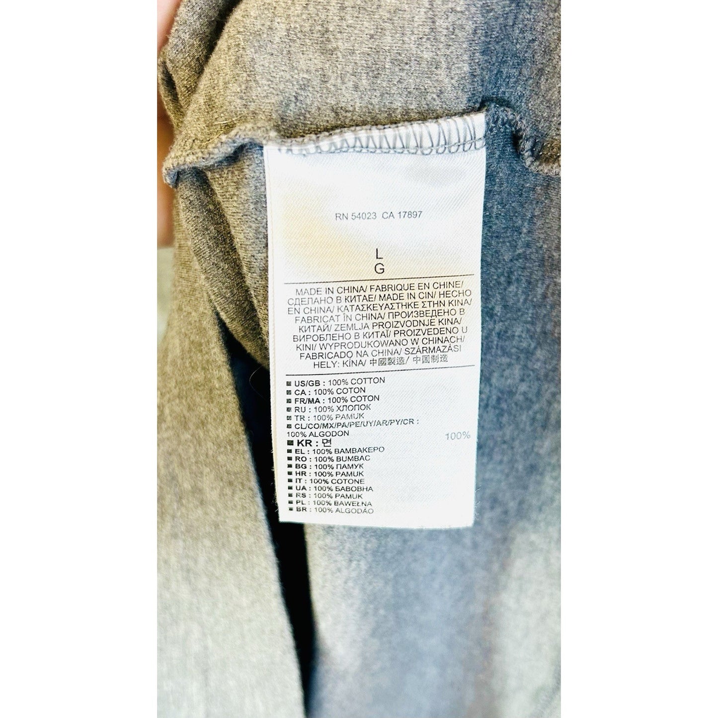 Banana Republic Luxury Touch Cotton Men's Large Gray 1/4 Zip Pullover