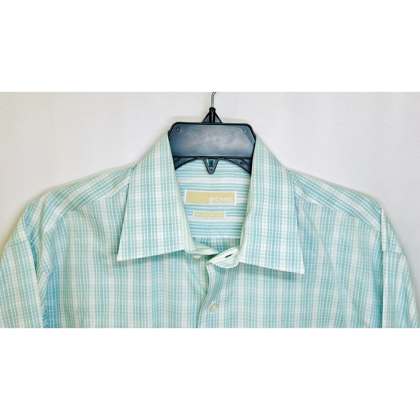 MICHAEL Michael Kors Plaid Button Up Dress Shirt Men's 16.5 32/33 Long Sleeve