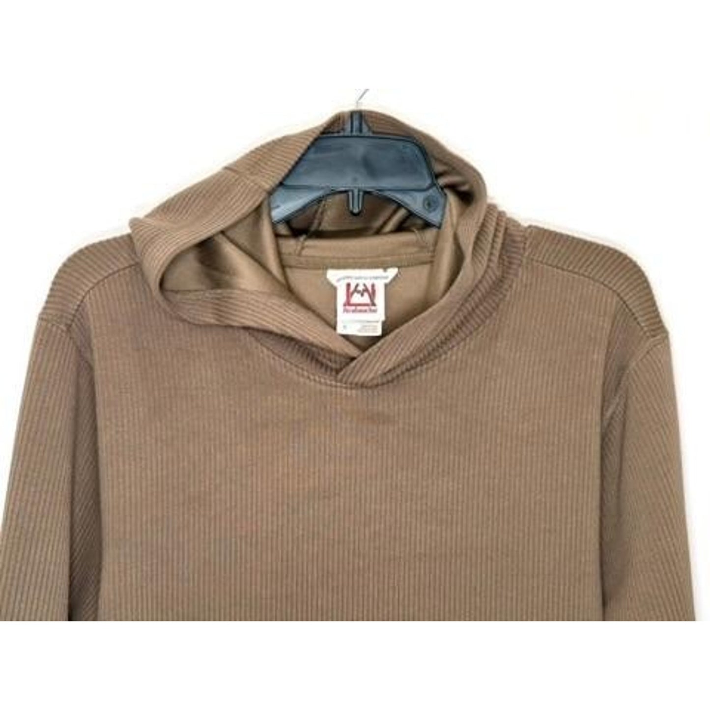 Avalanche Outdoor Supply Co Mens Large Brown Ribbed Pullover Hoodie CAM849