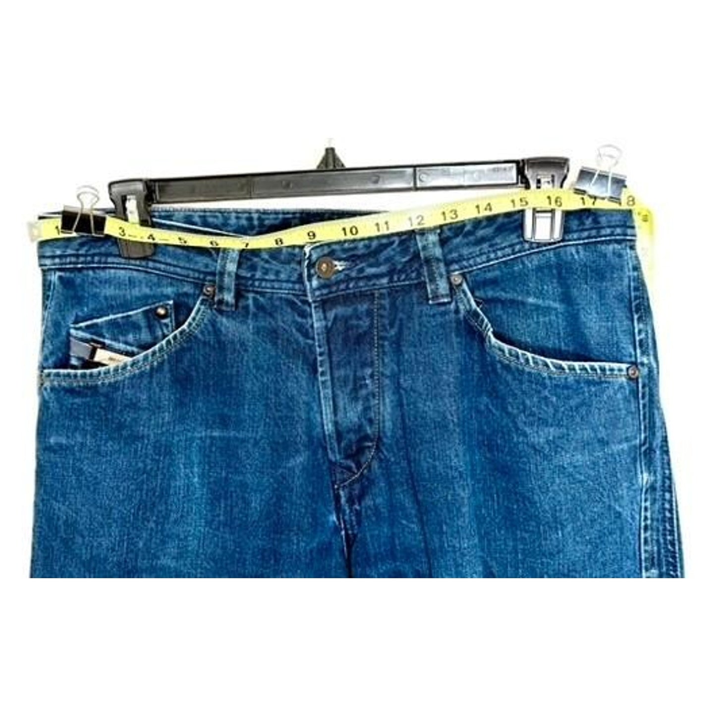 Diesel Darron Jeans Mens 34x34 Blue Denim Wash 0081L Tapered Cotton Morocco