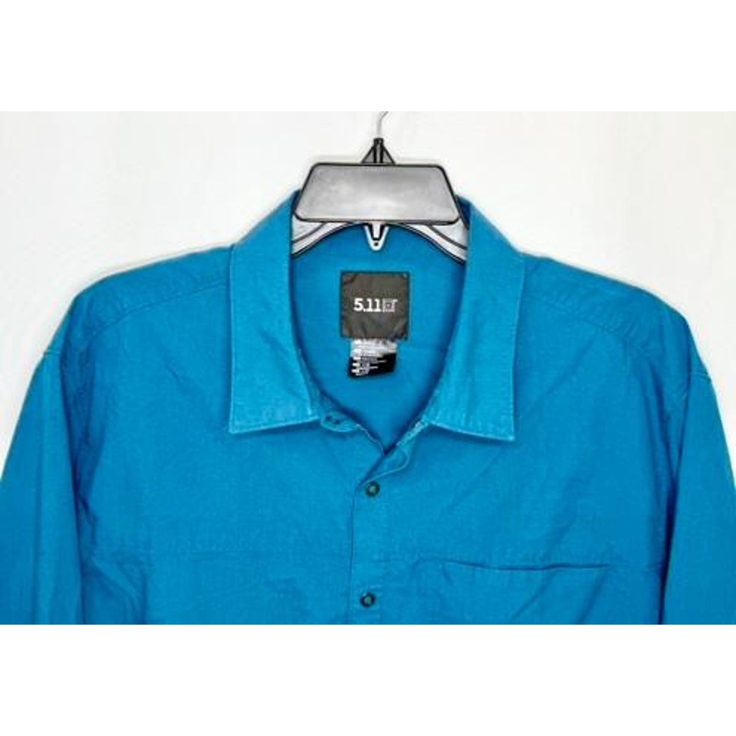 5.11 Tactical Shirt Mens Large Blue Long Sleeve Snap Button Casual Outdoor