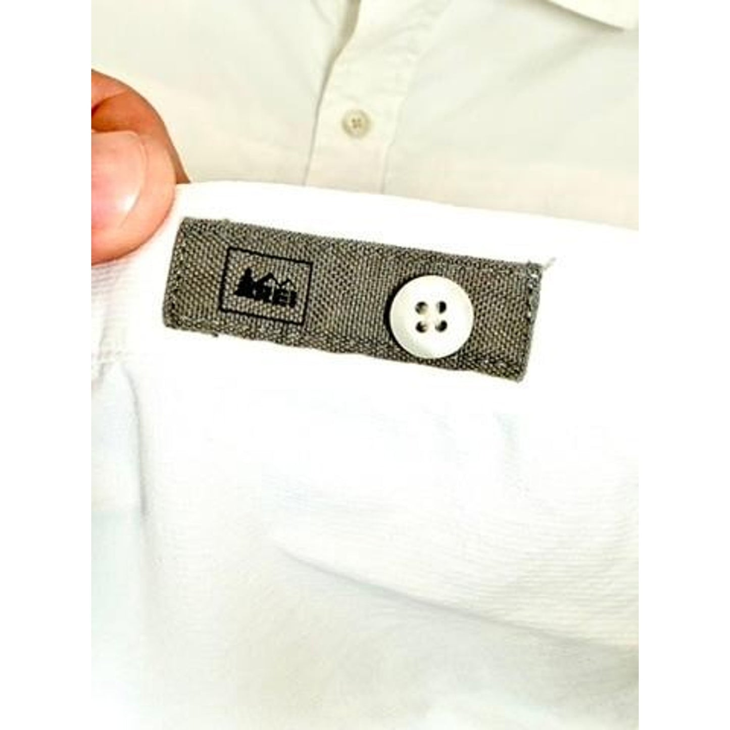 REI Co-op Sahara Mens XL White Long Sleeve Button Up Hiking Fishing Shirt Nylon