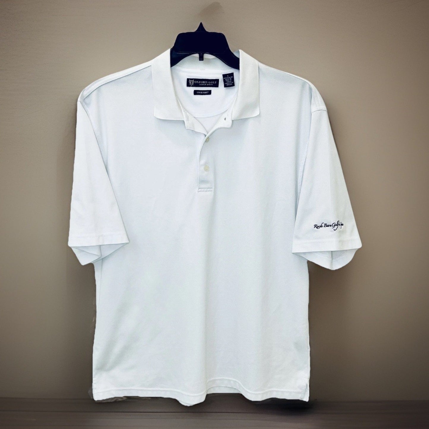 Oxford Golf Short Sleeve Piqué Knit Men’s Large Shirt Super Dry Cool Max
