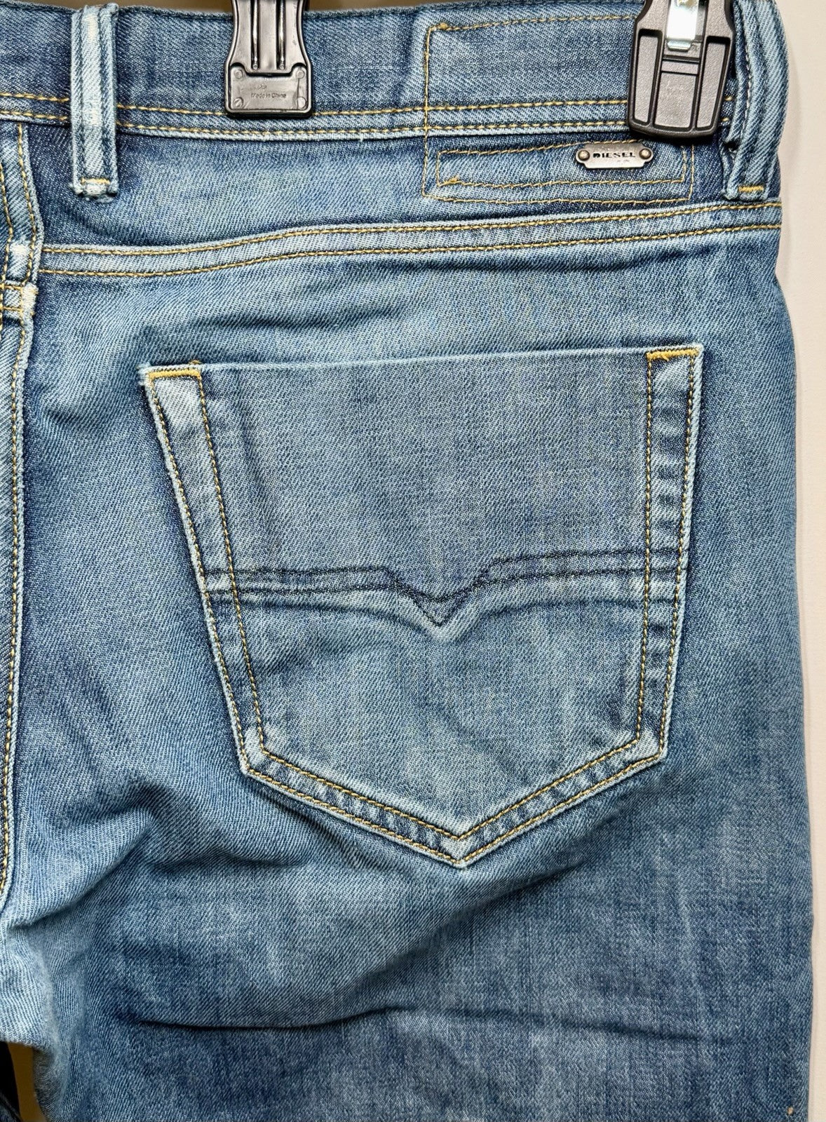Diesel Jeans Tepphar Slim Carrot Dark Button Fly Skinny Jeans Men's 34x32