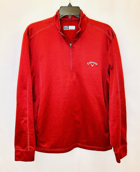 CALLOWAY MENS LONG SLEEVE RED QUARTER ZIP GOLF PULLOVER - SIZE M Medium