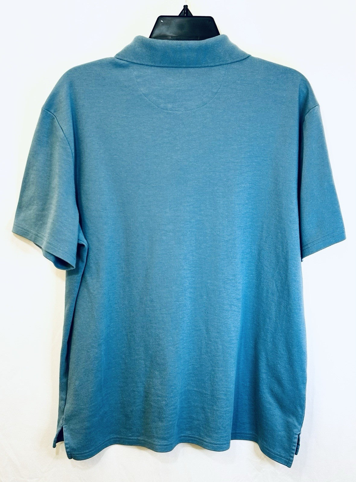 TACKLE & TIDES Mens Ribbed Collar S/S Polo Shirt / Royal Blue / Men’s Large