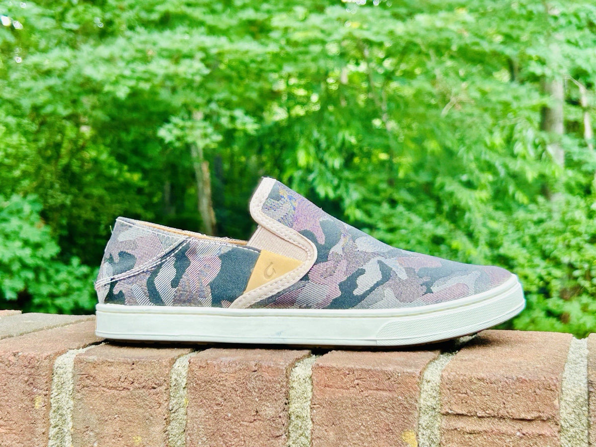 OluKai Pehuea Pa'i Ke Au Camo Slip On Sneakers Women's 7 - Slip On - Hide Heel