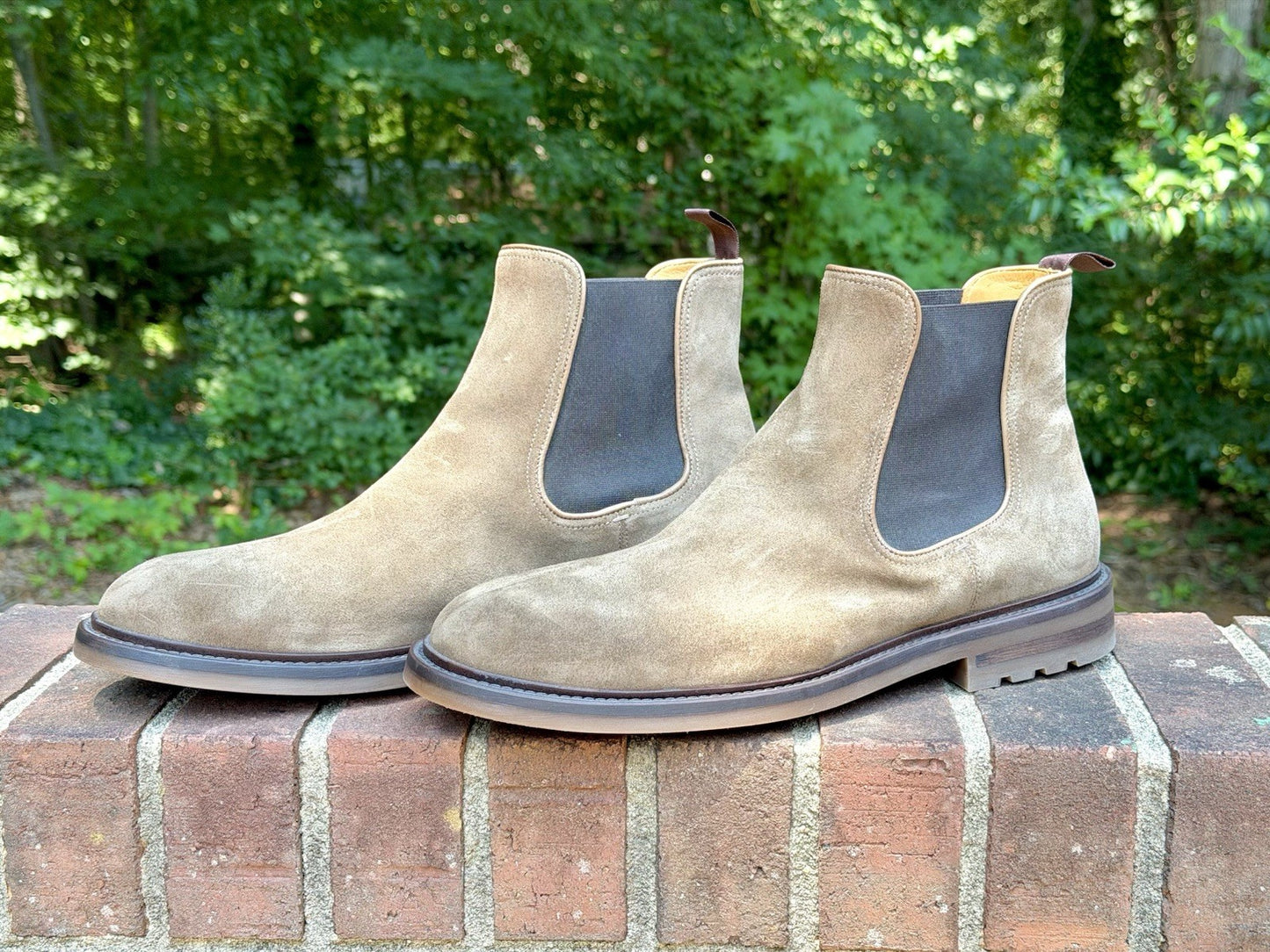 Magnanni Boots Mens Size 13 Brown Suede Chelsea Ankle Dress Casual Made Spain