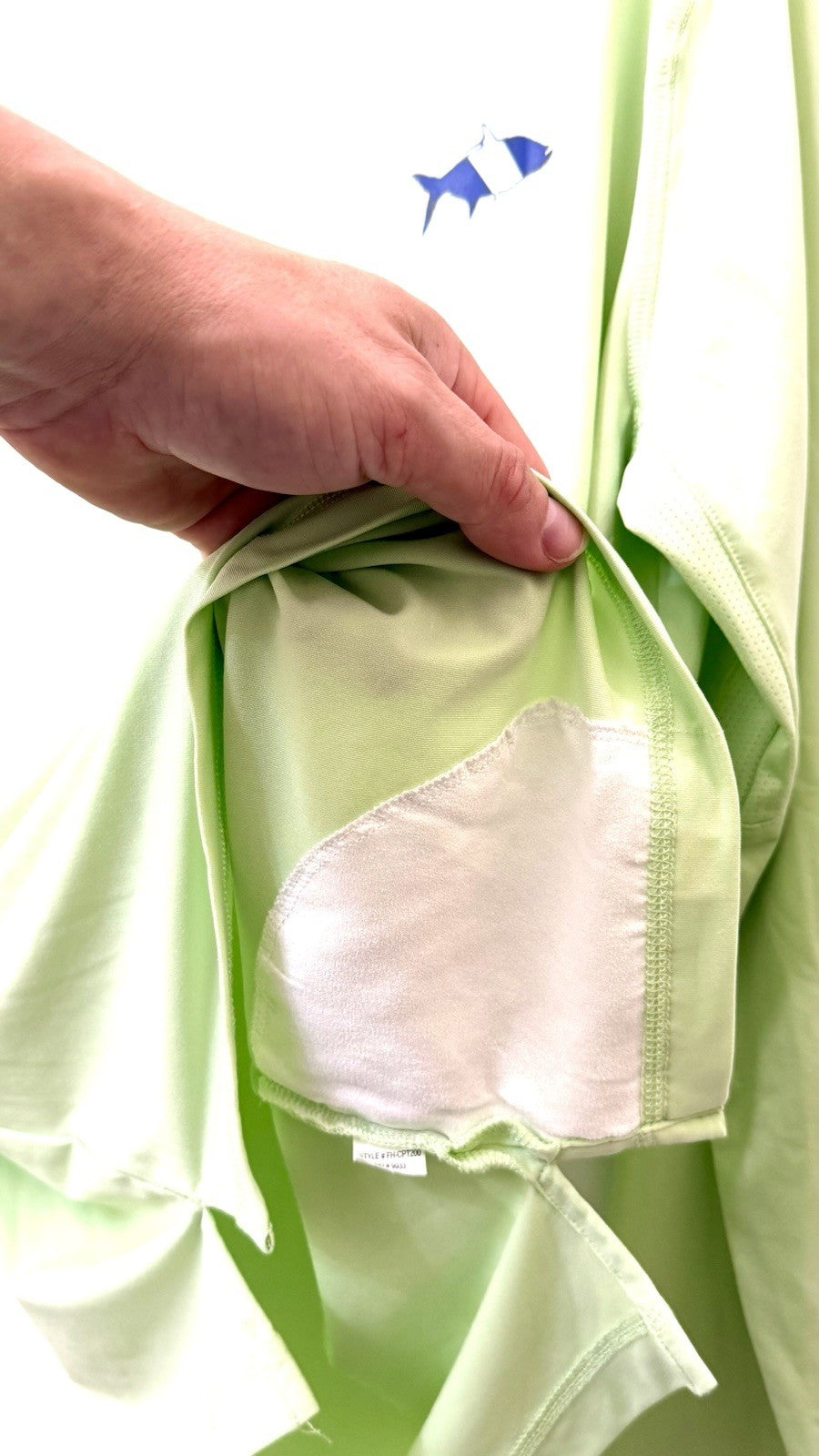 Fish Hippie Dri Fit Long Sleeve Performance Shirt Size Small In Lime Green