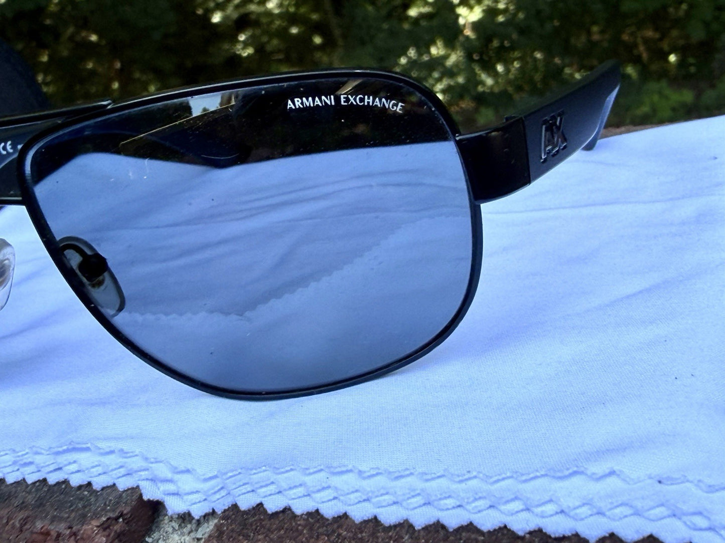 Armani Exchange AX2012S 606381 62 Men's Aviator Polarized Matte Black Sunglasses