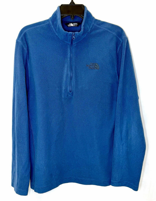 The North Face Womens Jacket Pullover Blue 1/4 Zip Micro Fleece Polyester Sz L