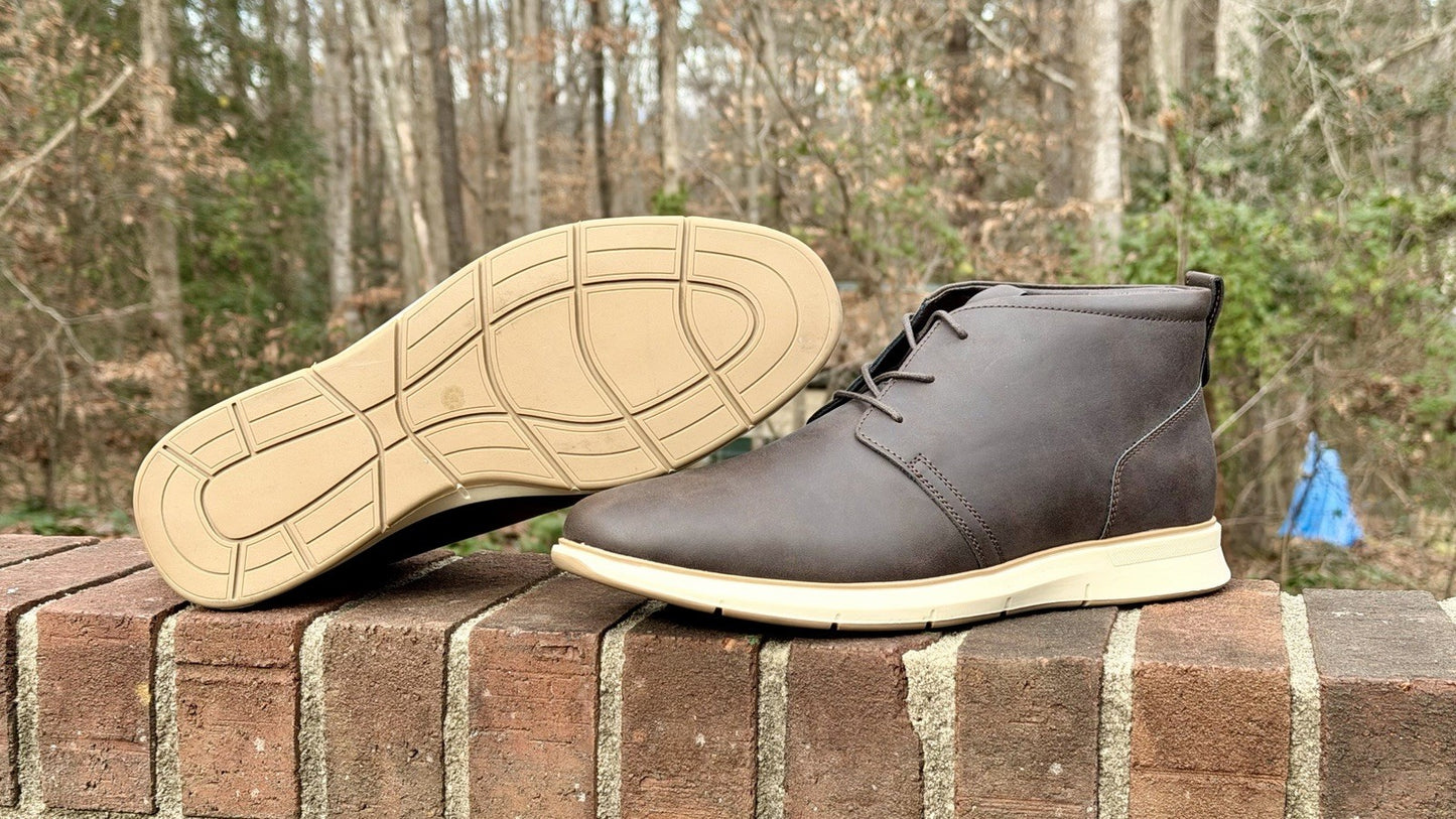 St. John's Bay Brown Leather Chukka Ankle Boots Men's 12 M New W/ Tag-$90 Retail