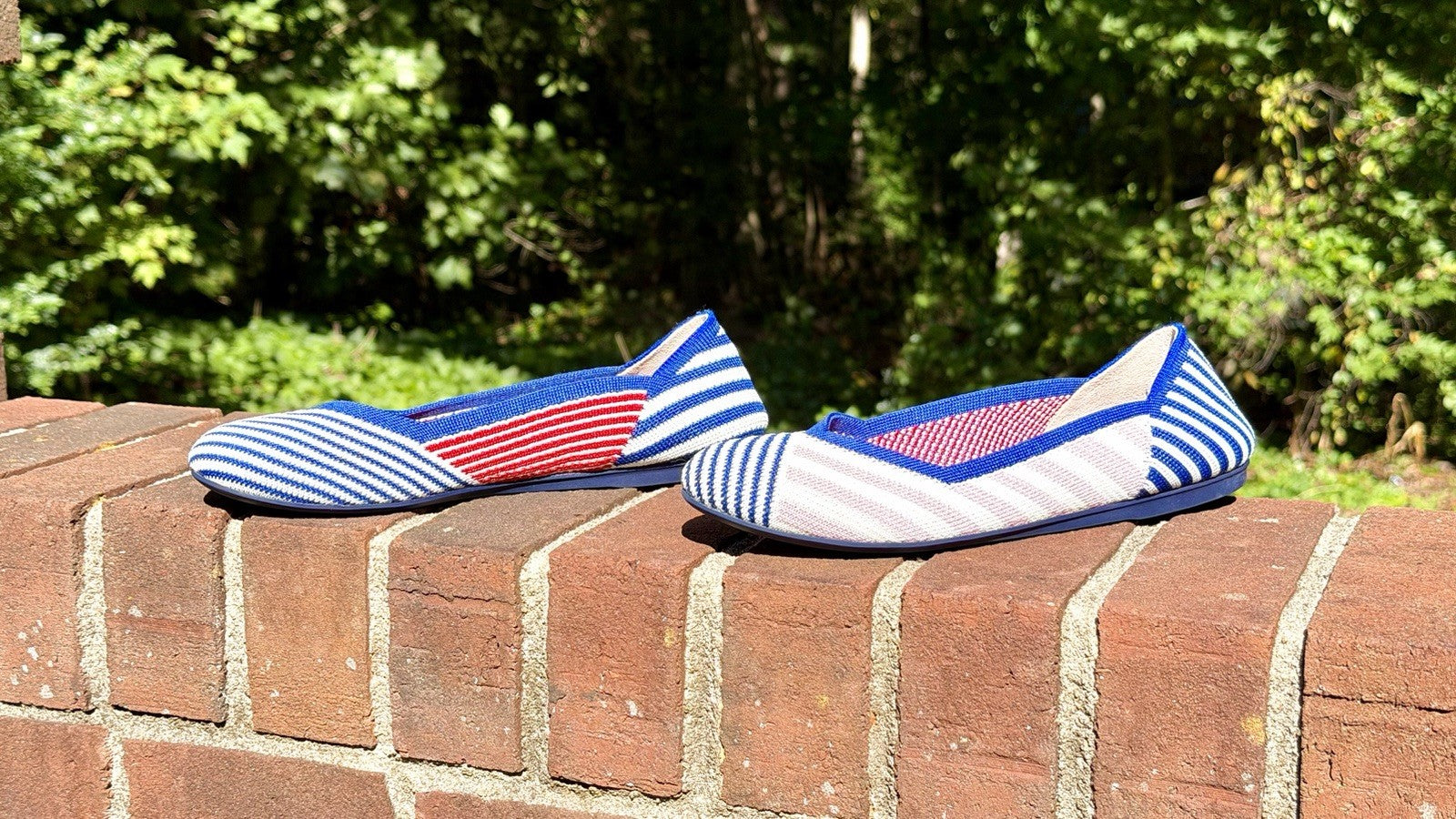 NWOT ROTHY’S Pink Mixed Stripe Flat Rare Retired Size US 6.5