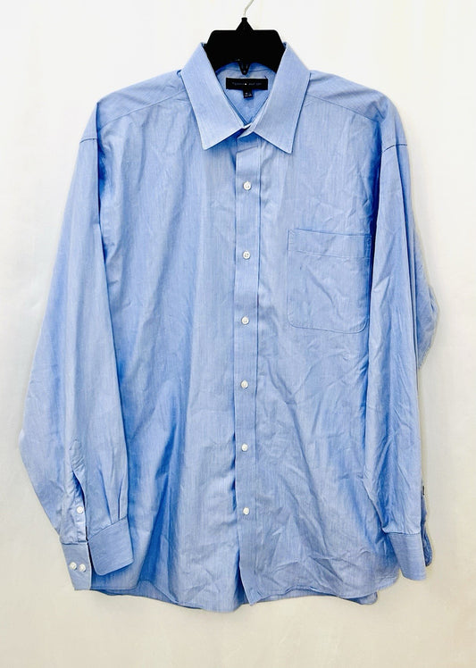 TOMMY HILFIGER BUTTON DOWN MENS SHIRT 16 1/2 34/35 REGULAR FIT LIGHT BLUE 