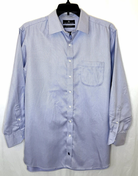 Hart Schaffner Marx Men's Long Sleeve Striped Shirt Cotton Multicolor 16.5-33