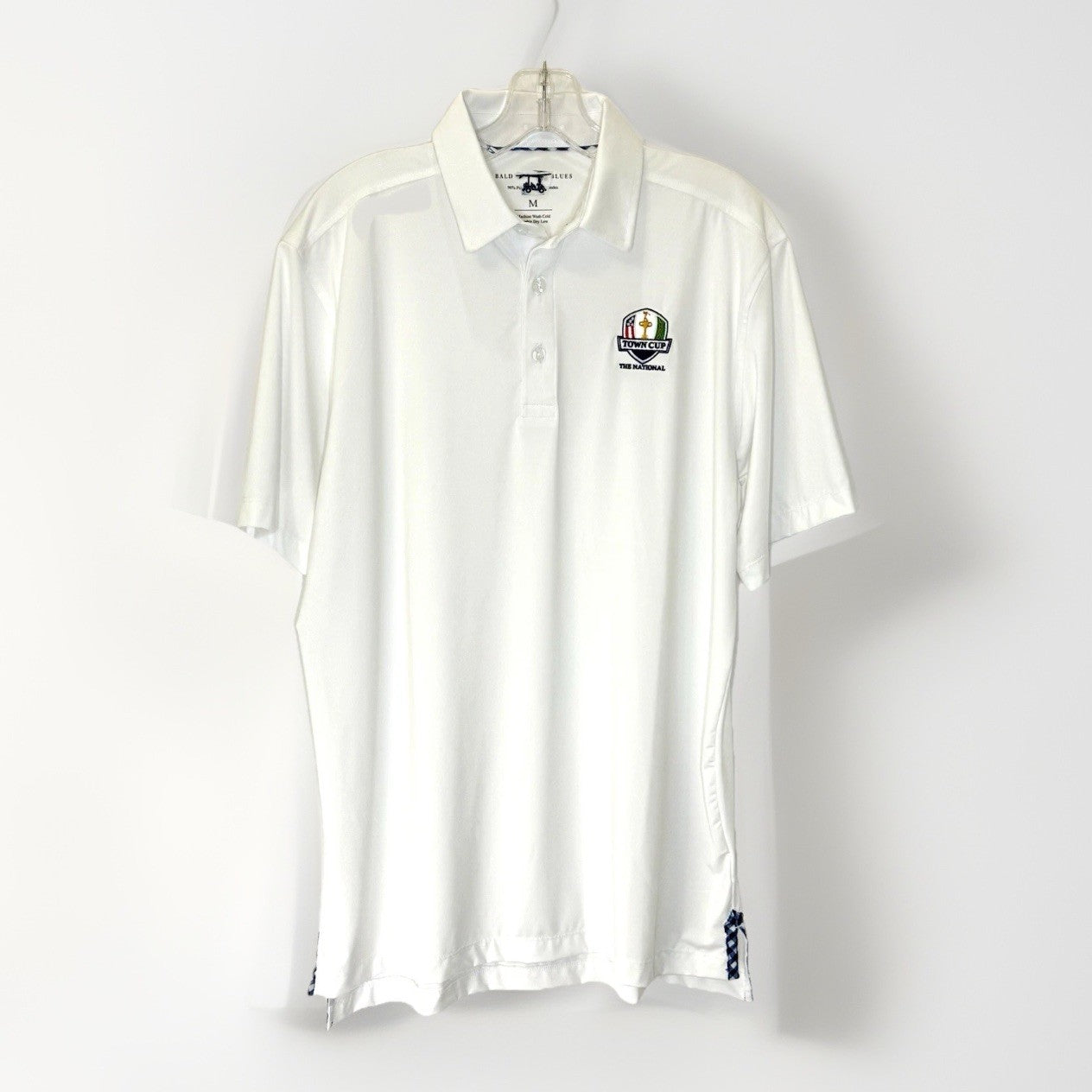Bald Head Blues Polo Men’s Medium White The National Town Cup Golf Club Shirt