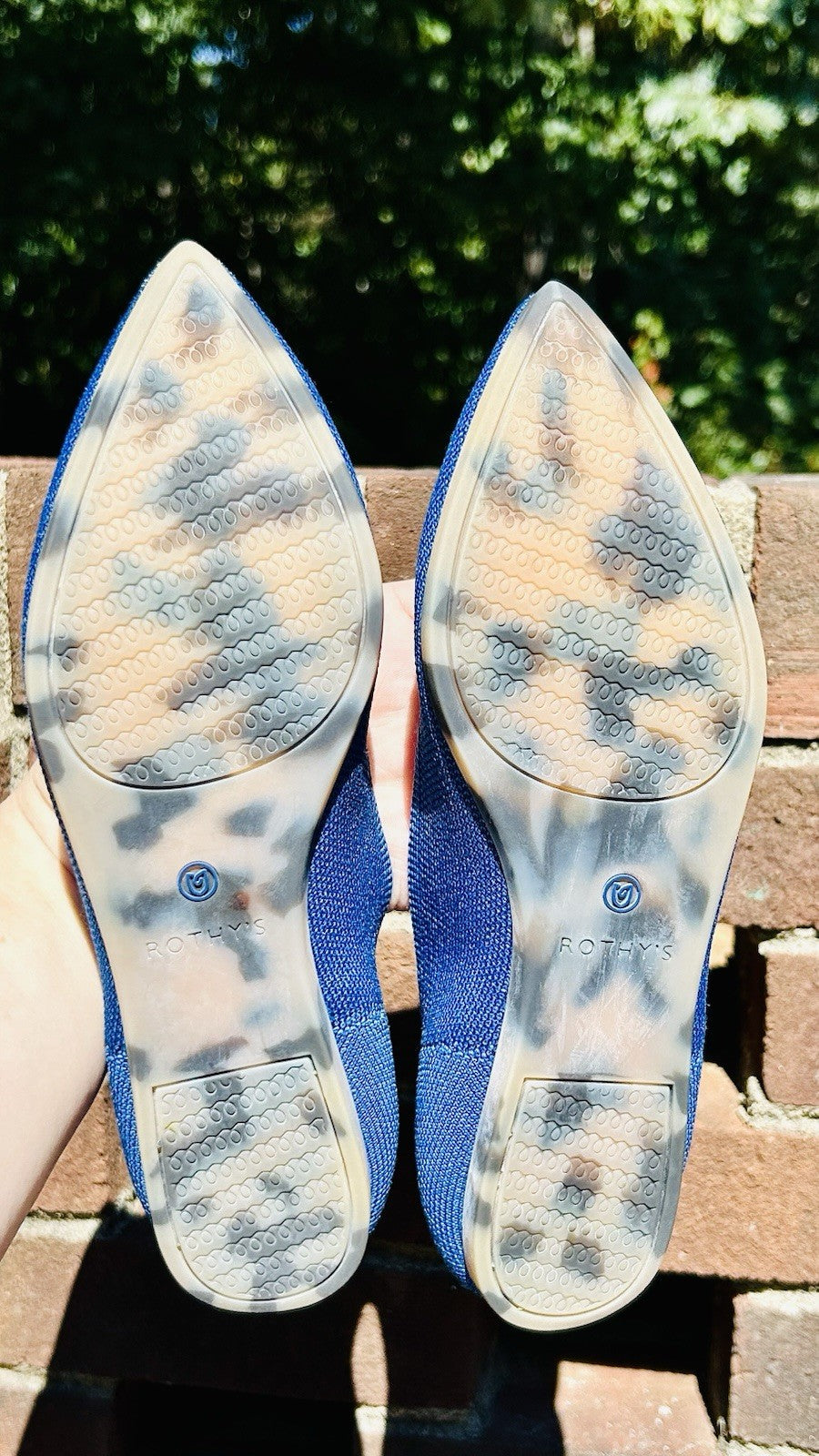 NWOT Rothy’s The Point Women’s Flat Slip On Shoes Deep Ocean Blue Size 8