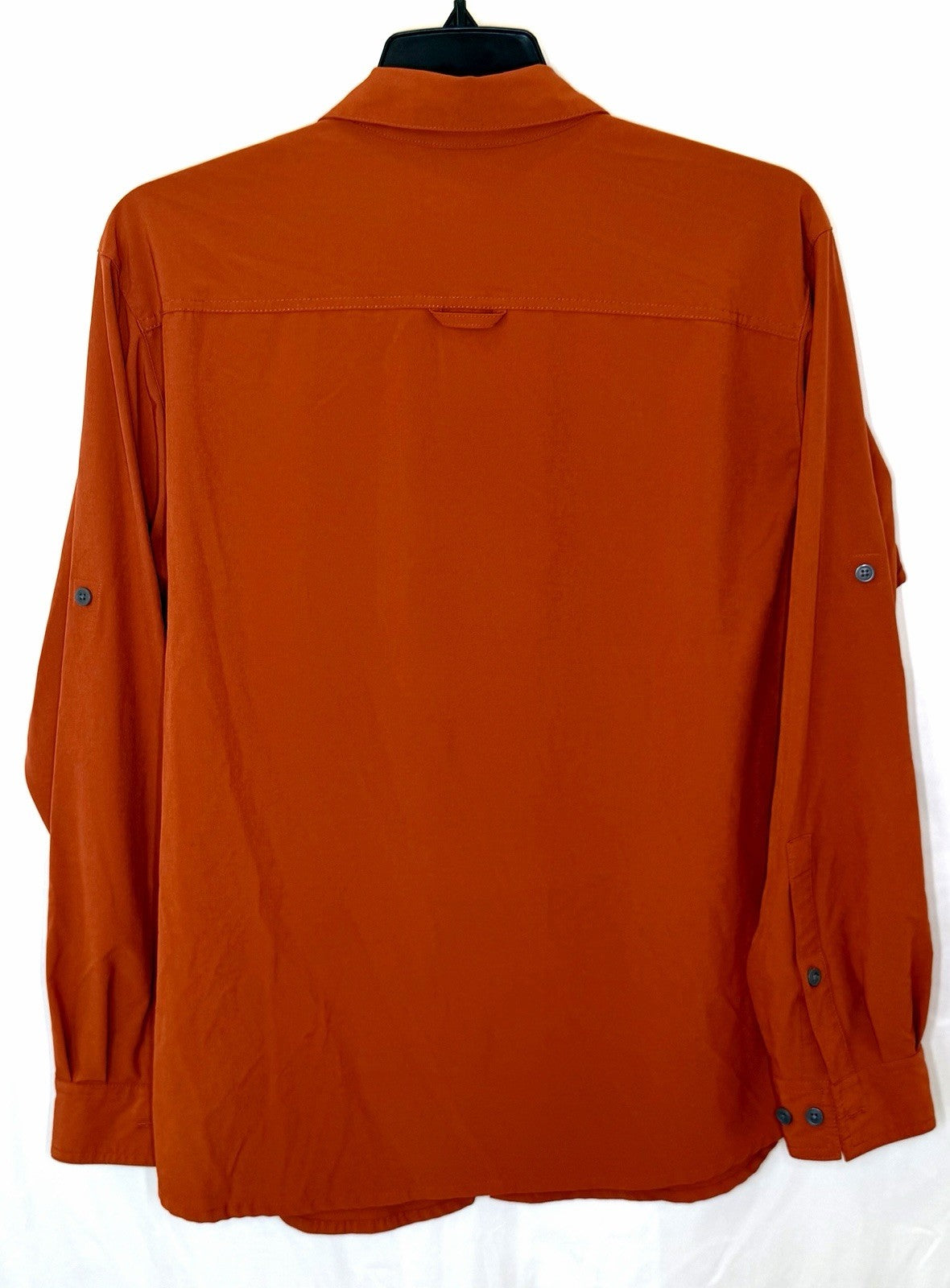 Columbia Shirt Men Large Red/Orange Button-Up Omni-Wick Advanced Evaporation