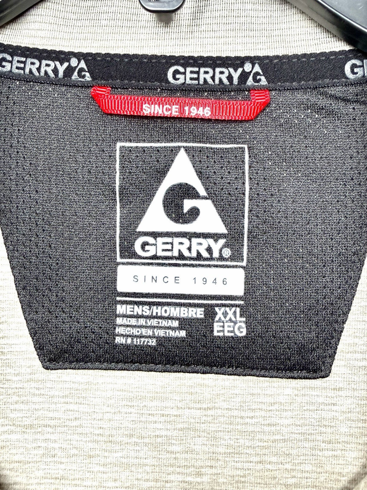 NWOT Gerry Men's Long Sleeve 1/4th Zip Tan Sz XXL