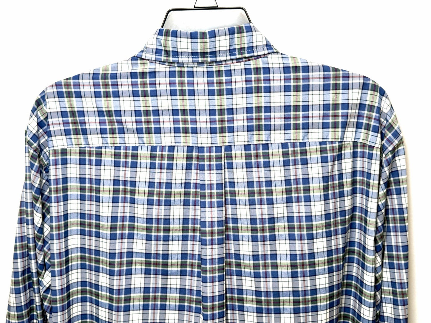 Vineyard Vines Whale Shirt Men Large L Classic Fit Performance Plaid Long Sleeve