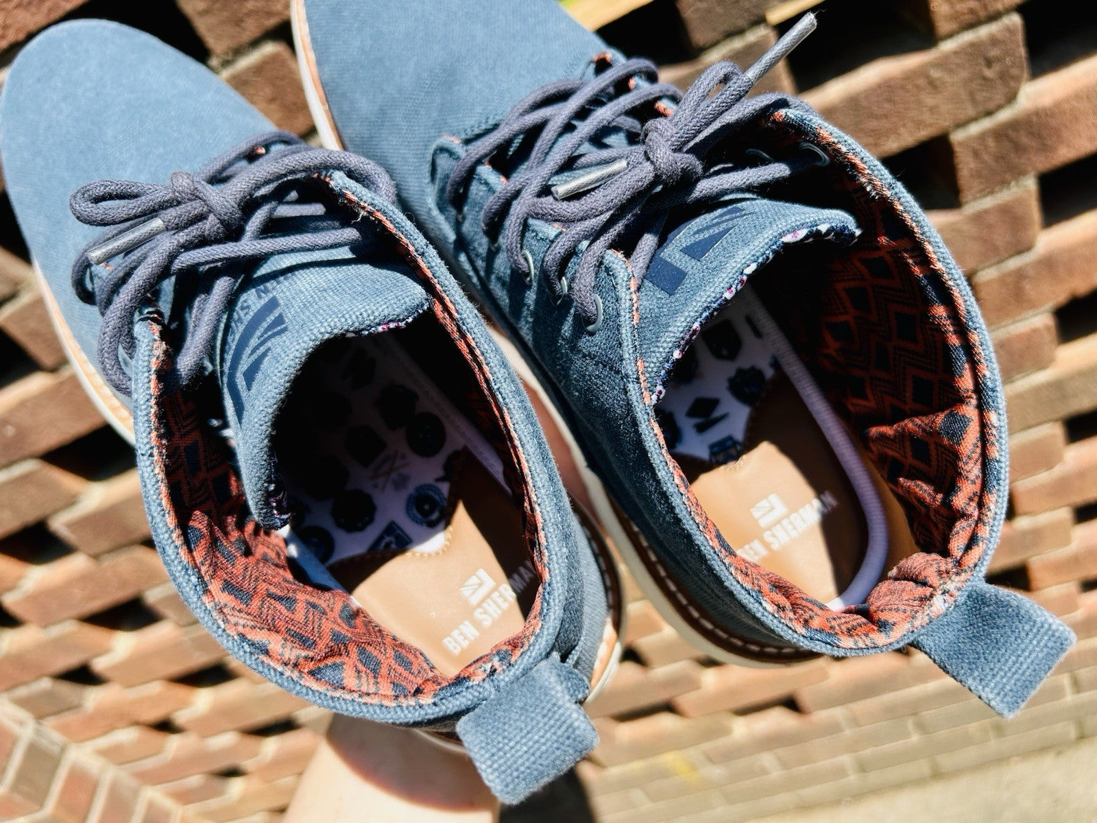 Ben Sherman Omega Casual Chukka | Men’s Sz 12 Blue Canvas Lace Up Chukkas Boots