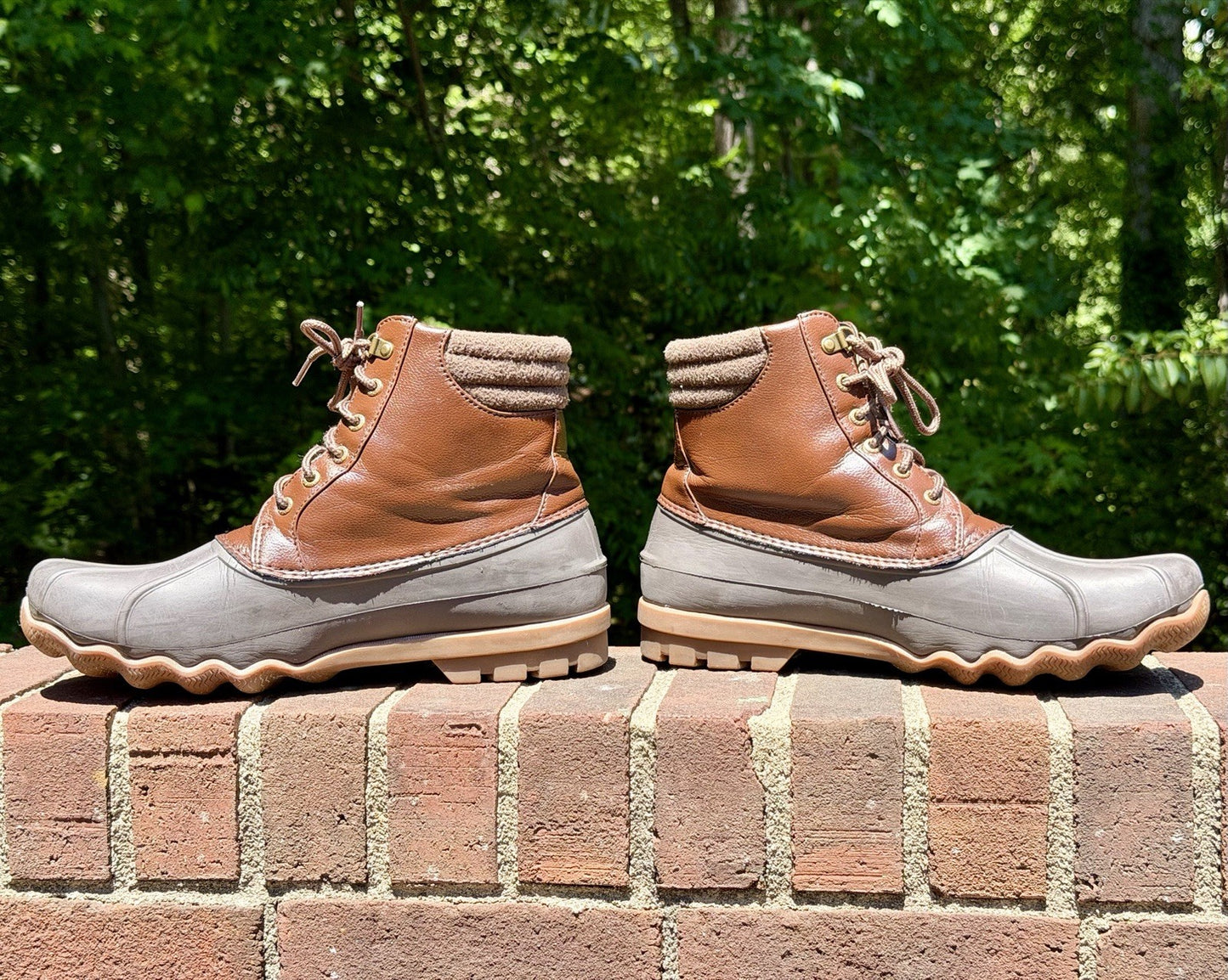 Sperry Avenue Men's Duck Boots Size 11 M Brown/Grey Waterproof Worn Twice!