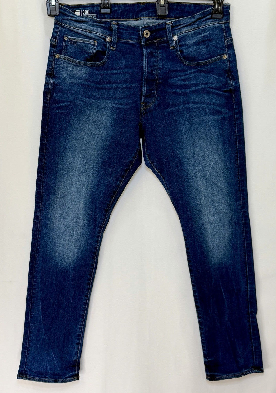 G-STAR RAW Men’s 3301 Straight Tapered / Slim/Skinny Jeans Size W34 L30 (34x30)