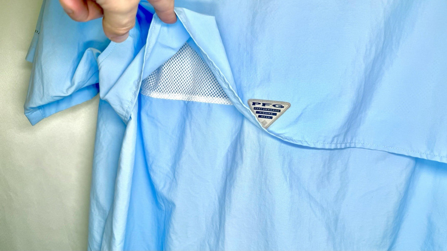 Columbia PFG Bahama Fishing Shirt Vented Rear Omni-Shield  Men's Large