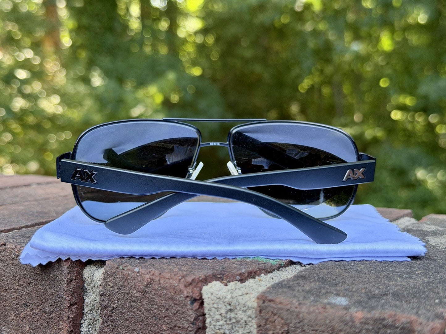 Armani Exchange AX2012S 606381 Matte Black Aviator Polarized Sunglasses 62mm