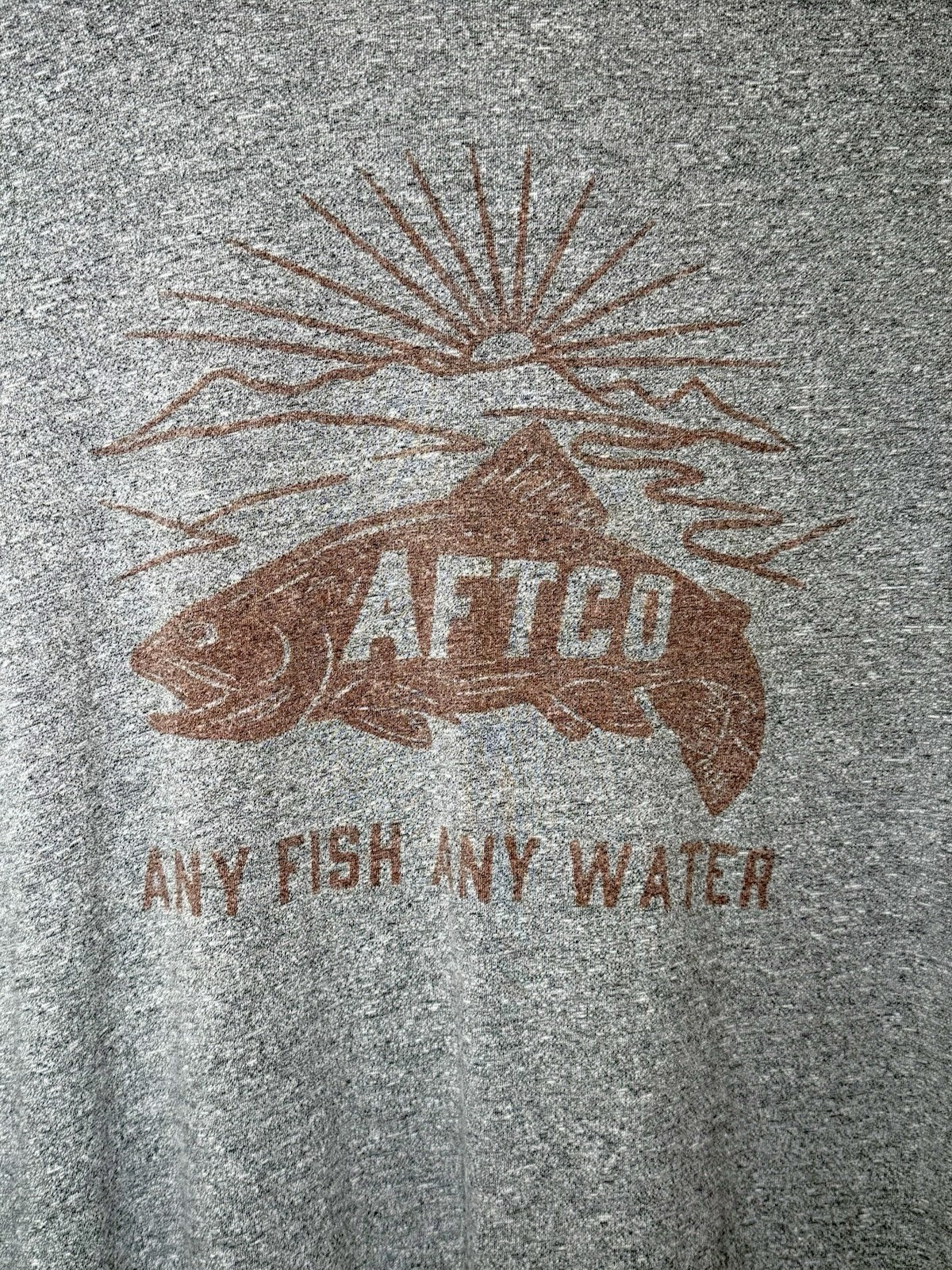 AFTCO Any Fish Any Water L/S Fishing Shirt / Heather Gray / Men’s Size XXL