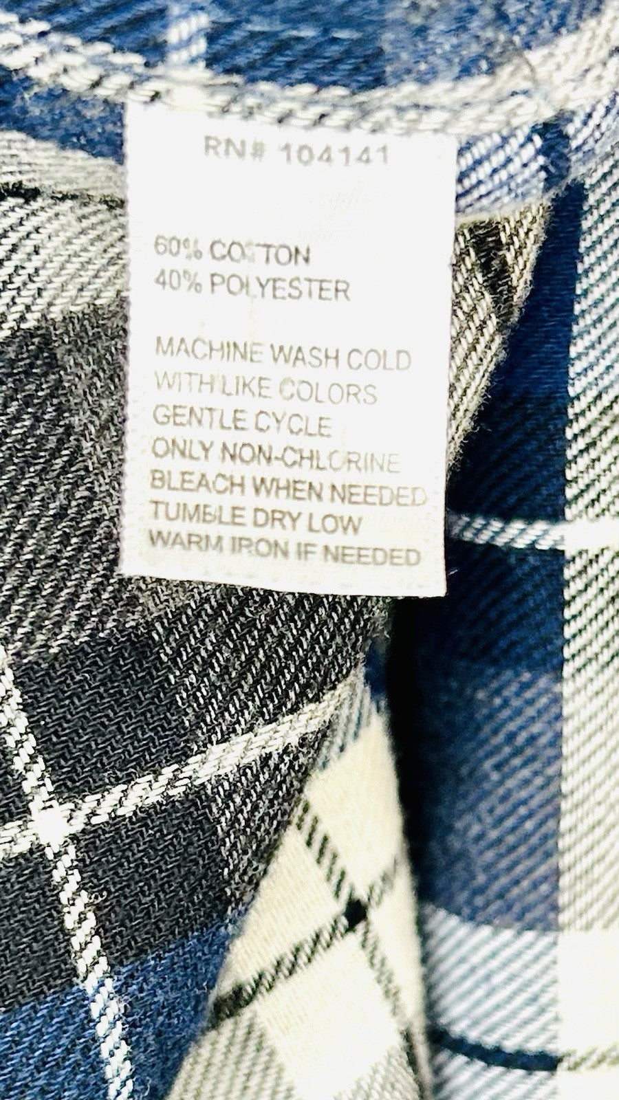 Field & Stream Flannel Shirt Mens Large Blue Plaid Button Up Casual Long Sleeve