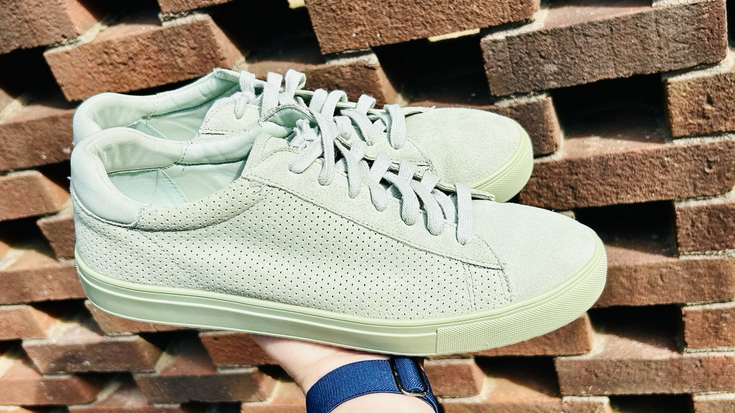 Rare!!! Steve Madden Men’s Mint Green Sneaker / Low Top /Leather / Men’s Size 10