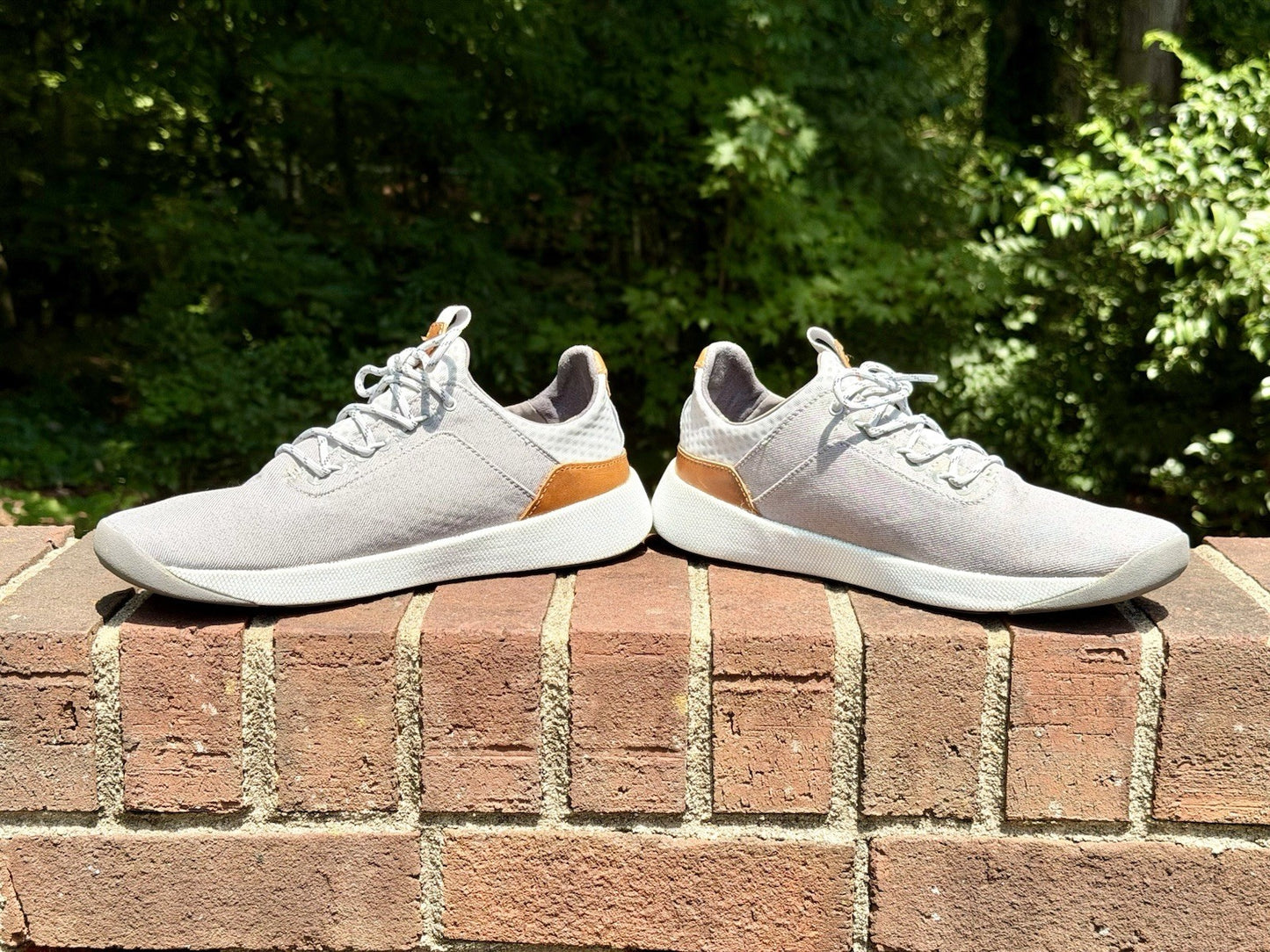 Olukai Nanea Li  Men 8.5 Gray Canvas Comfort Lace Up Sneakers lightweight Summer
