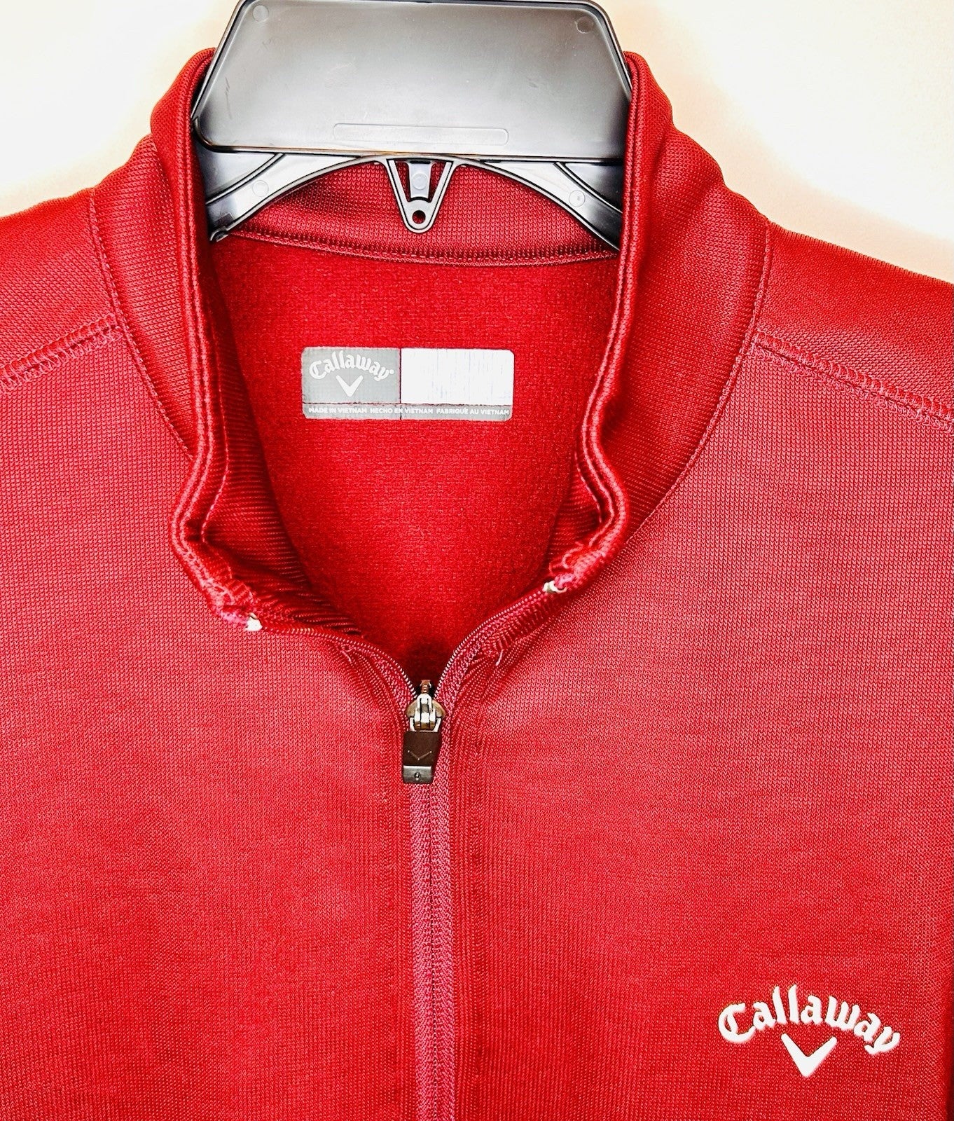 CALLOWAY MENS LONG SLEEVE RED QUARTER ZIP GOLF PULLOVER - SIZE M Medium