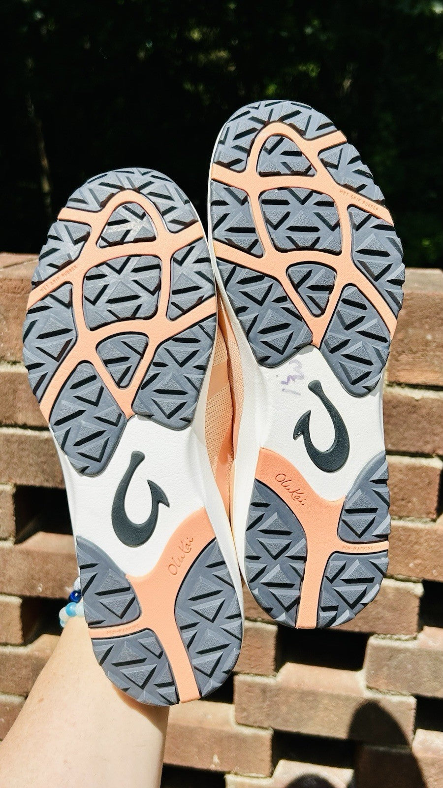 Olukai Women's Miki Trainer Athletic Casual Shoe Pink Sand/Cantaloupe Size 7M