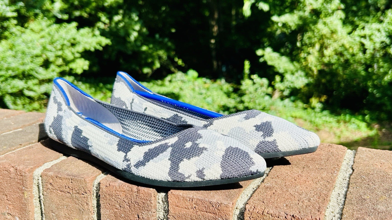 NWOT Rothy's The Point Ash Grey Camo Print Flats RARE RETIRED Size 9