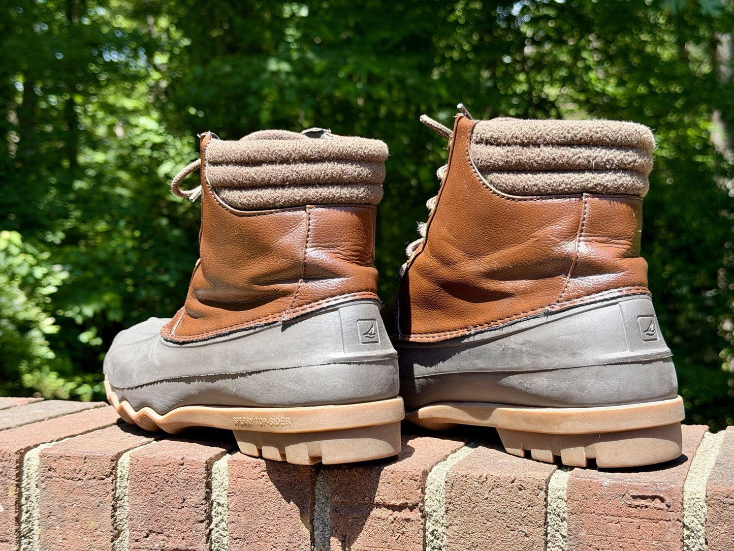 Sperry Avenue Men's Duck Boots Size 11 M Brown/Grey Waterproof Worn Twice!