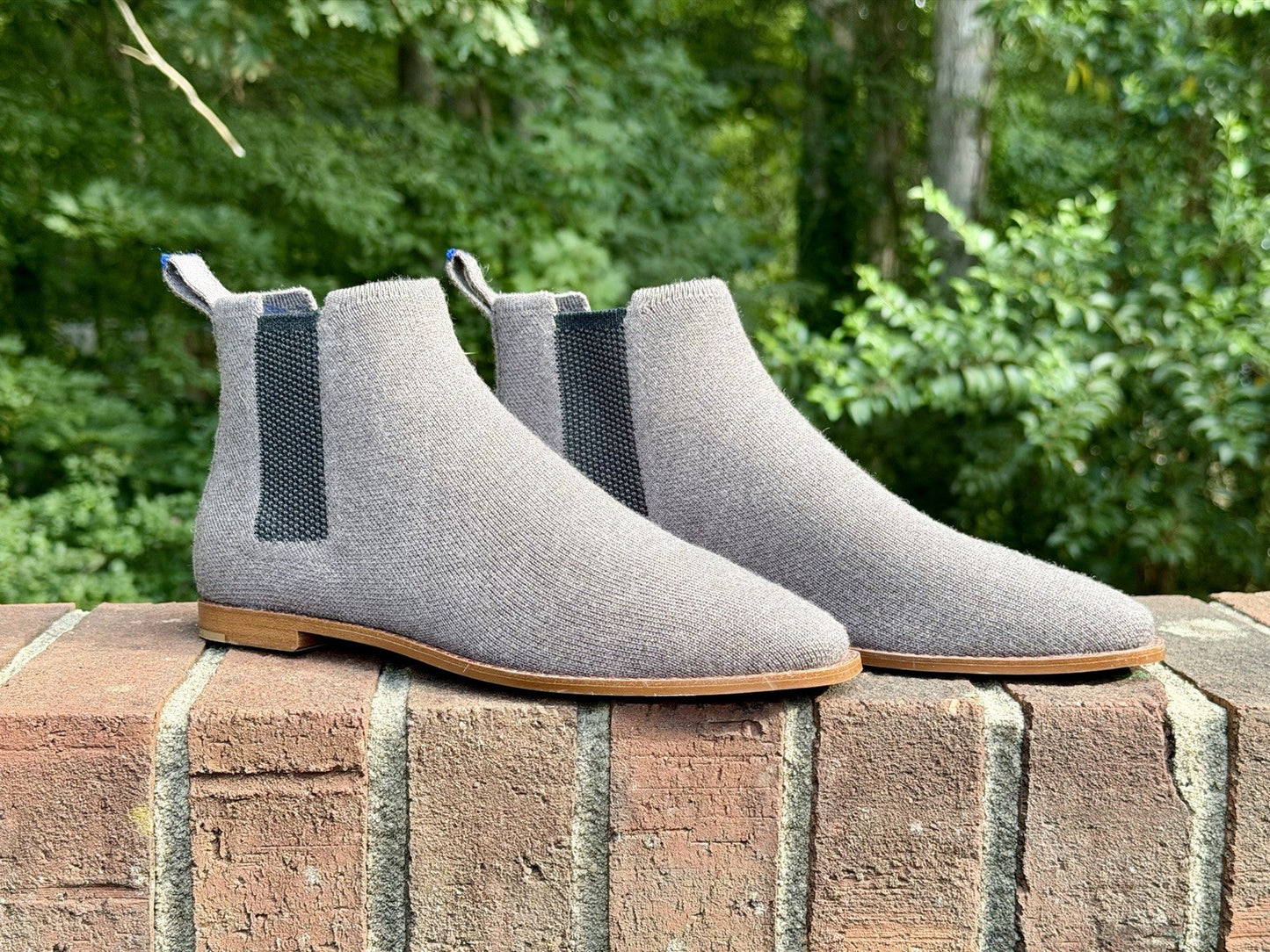 Rothy's The Merino Ankle Chelsea Boots Grey Wool Knit Mens/Womens Sz 7 NWOB $275