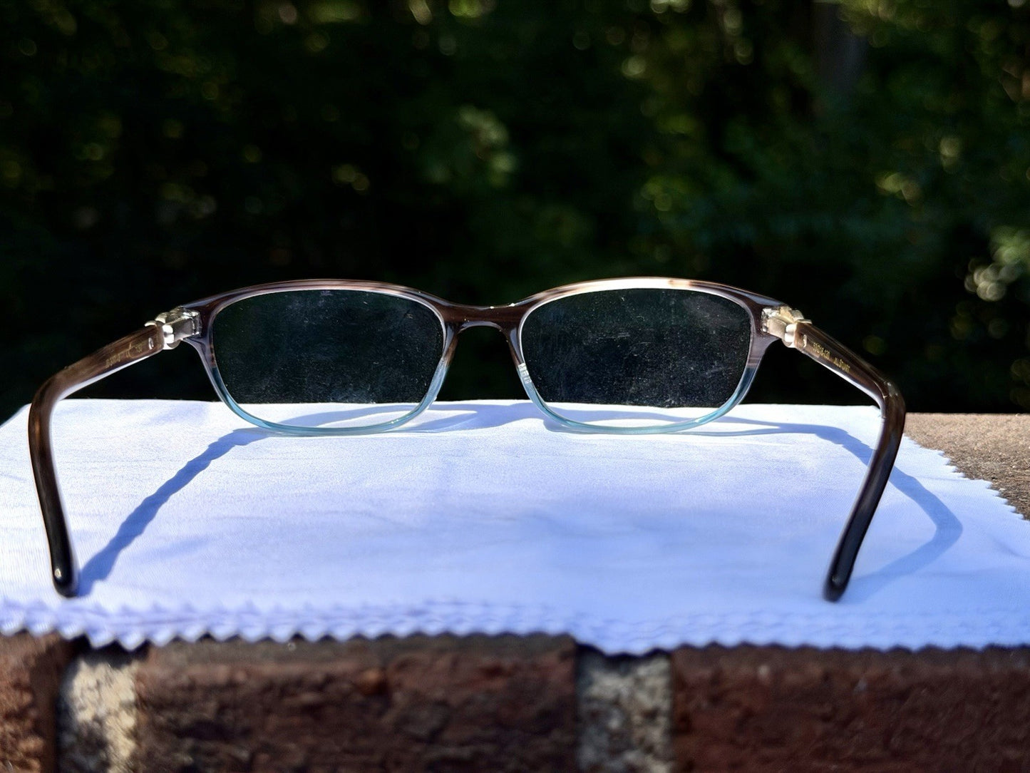 Jill Stuart JS 317 Eyeglasses Frame 53-16-130 Brown Fade Teal Blue Full Rim Rx