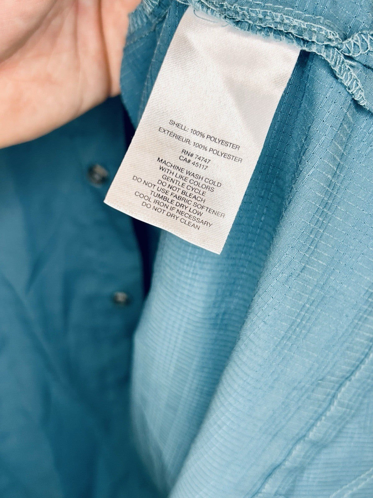 World Wide Sportsman Aqua Blue Long Sleeve Fisherman Button Up Shirt Men’s XL