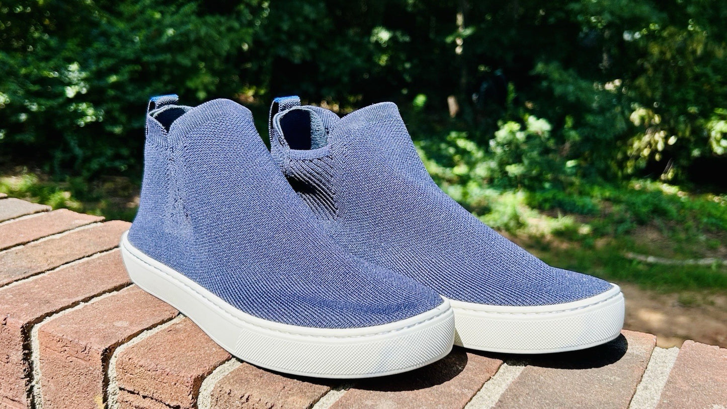 Rothy’s Women’s The Chelsea Pull-On High Top Ankle Boots Nightfall Navy Blue 9.5