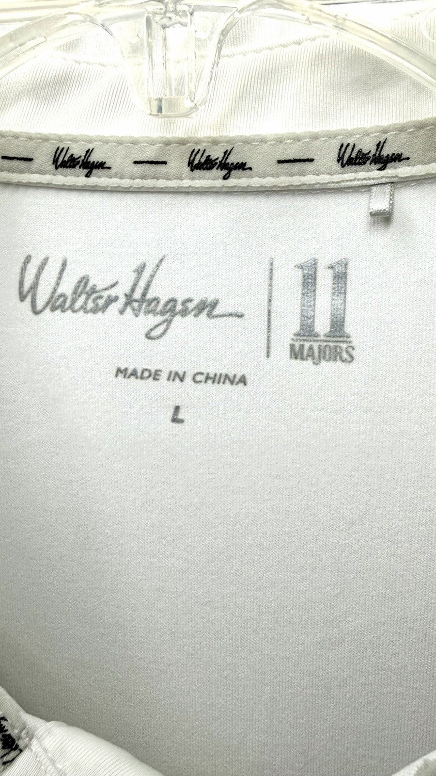 Walter Hagen Performance Golf Hawaiian Shirt Sz L White 11 Majors