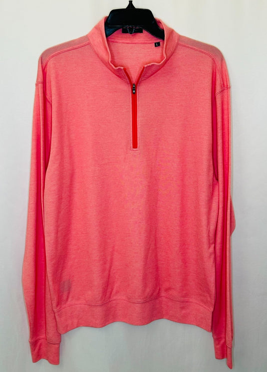 NWOT MEN'S TURTLESON PULLOVER, SIZE: L, COLOR: RED HEATHER (M1)