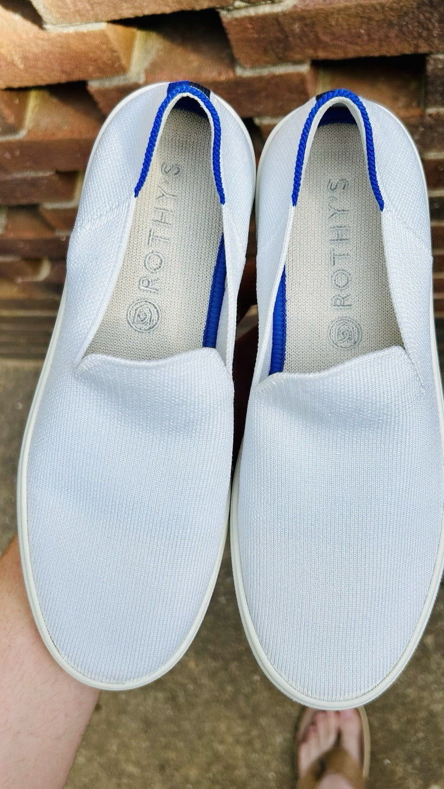 Rothys The Original Slip On Sneaker White Women’s Size 7.5 Comfort Shoes
